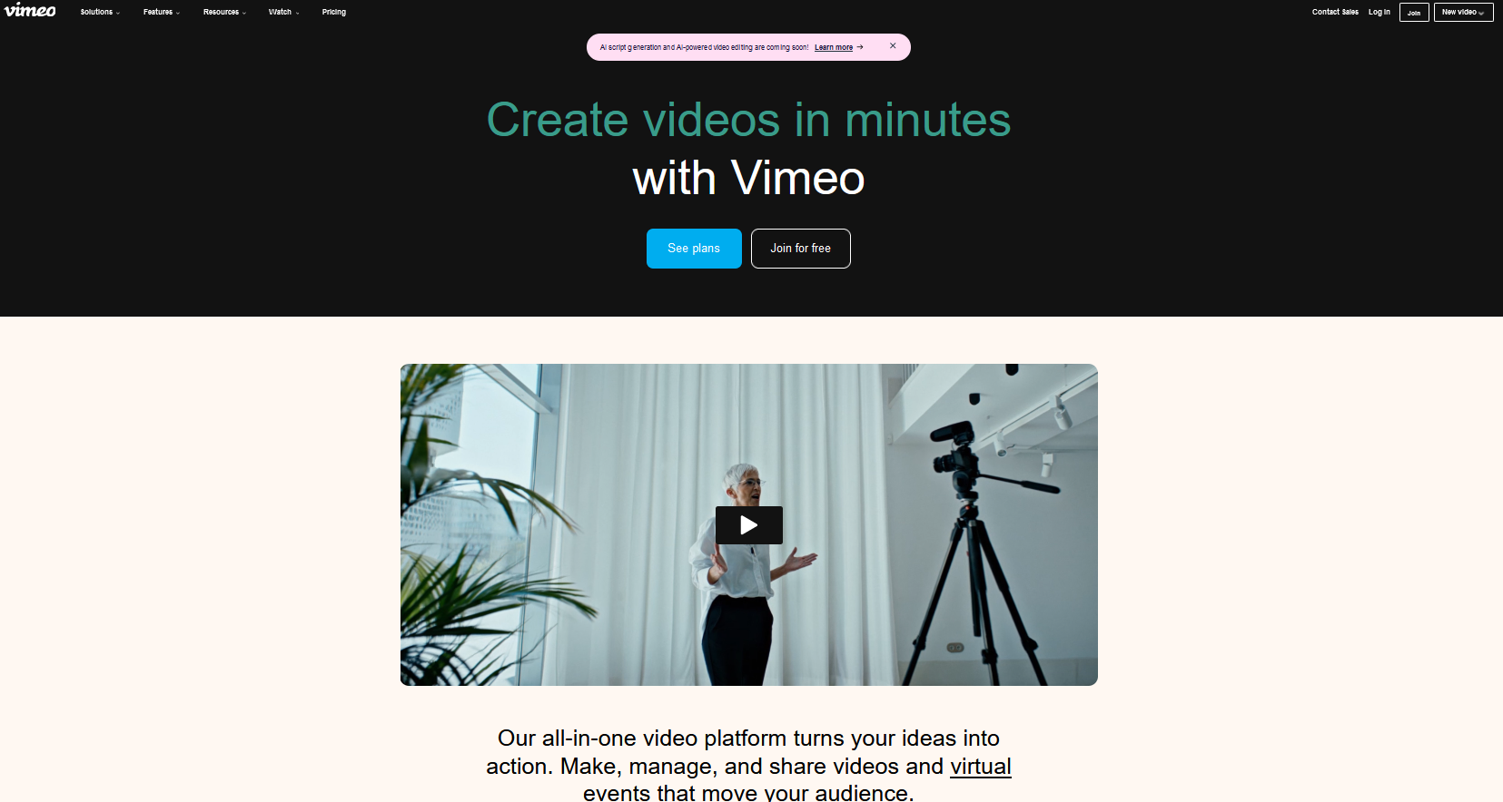 vimeo page